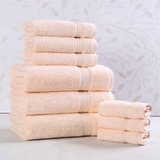 600 GSM Heritage Egyptian Cotton Plush Highly Absorbent Luxury 9 Piece Towel Set
