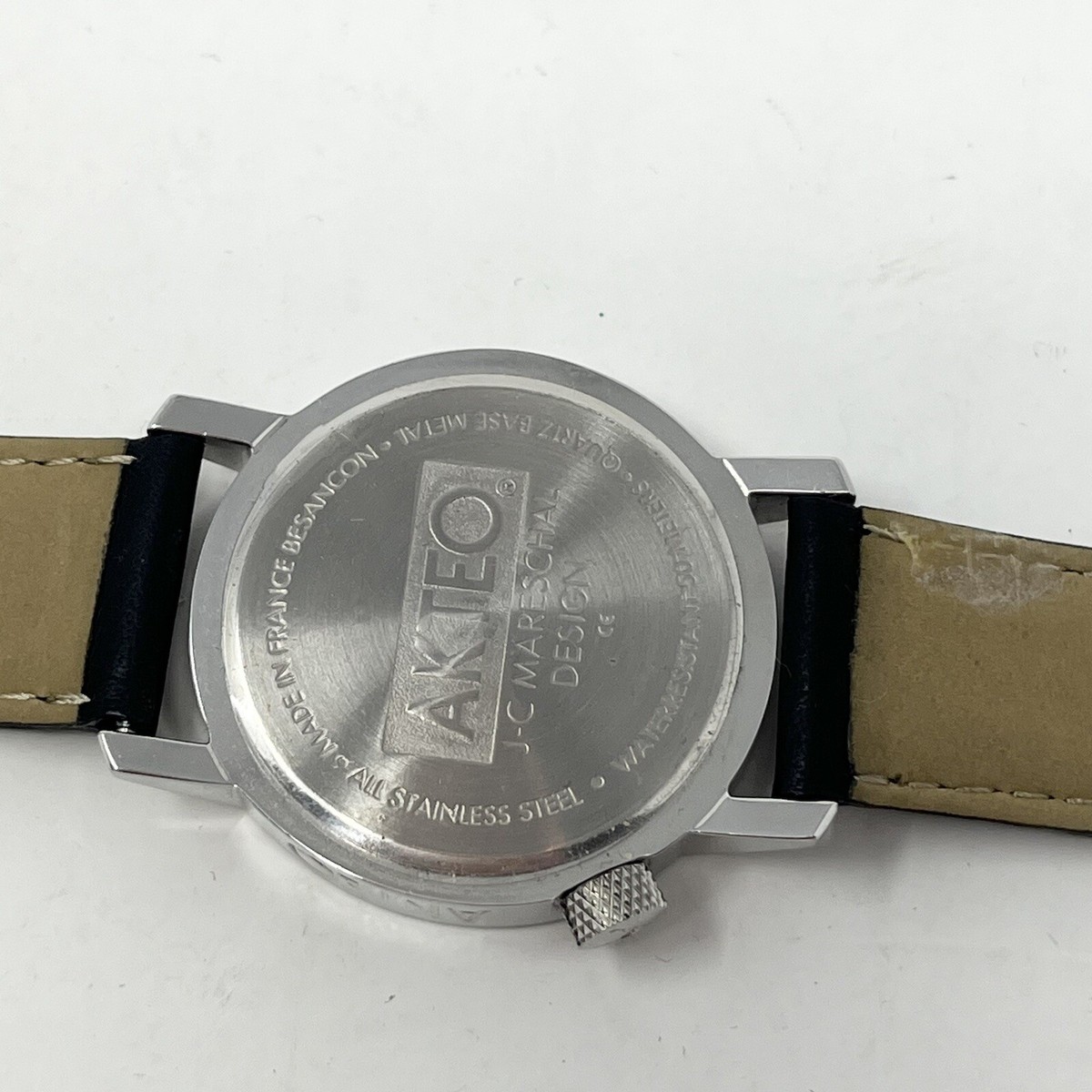 AKTEO Watch Quartz Stainless Men's Roulette Wheel Round Shape