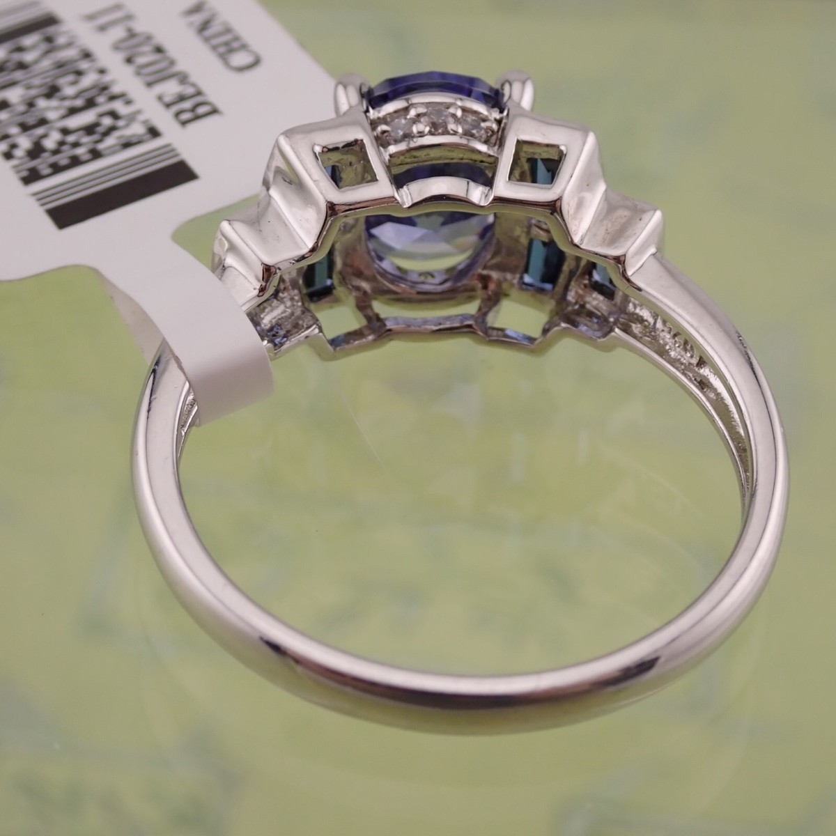 JTV Bella Luce Esotica Tanzanite CZ Sterling Silver Size 11
