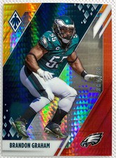 2021 Panini Phoenix Football Brandon Graham Fire Burst Card Philadelphia Eagles
