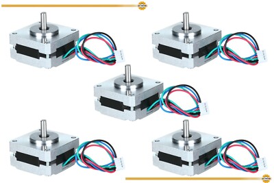 DE Free!5PCS Nema16 Schrittmotor 16HS2404L14.5P1-X 9Ncm Bipolar ''D'' Shaft Φ5mm