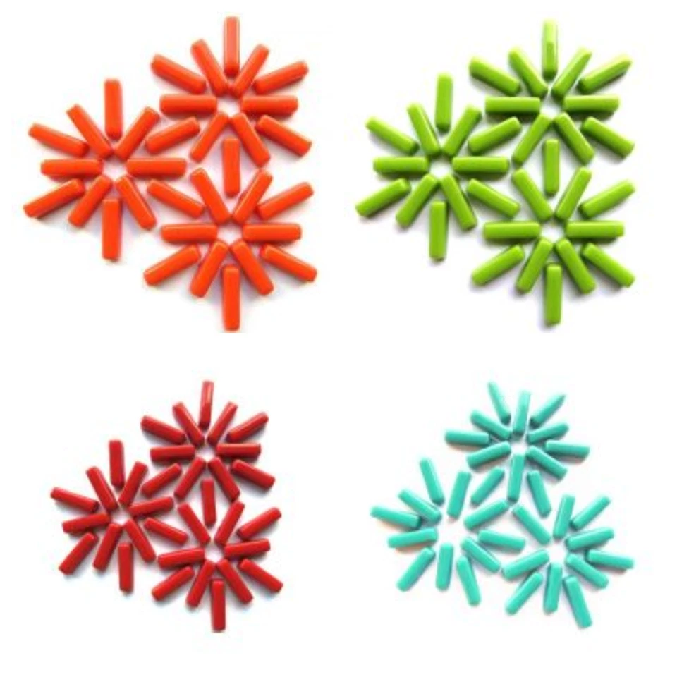 Piastrelle mosaico vetro stix/rettangolari per arti e mestieri - varietà di colori