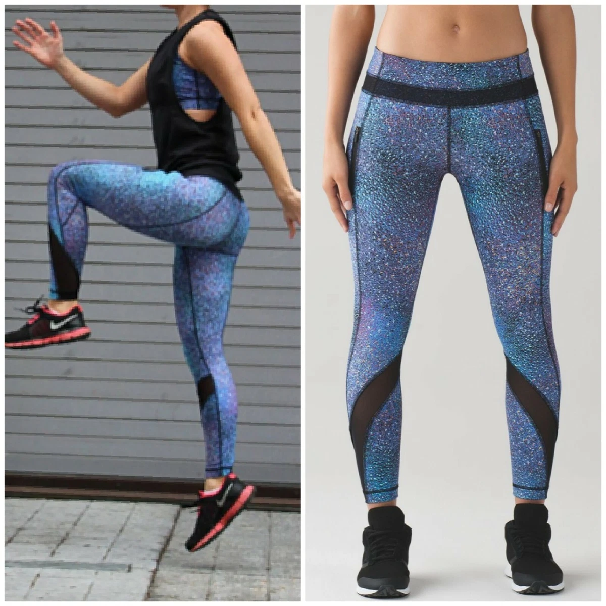 RARE Lululemon Inspire Tight II Strive Multi Mermaid Galaxy Splatter Size 4