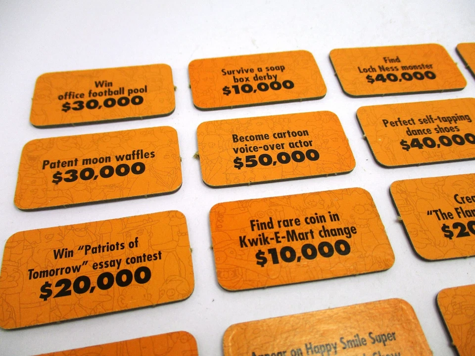 The Game of Life Simpsons Replacement Parts / Pieces Complete Set of 25 Tiles - Image 4 of 4