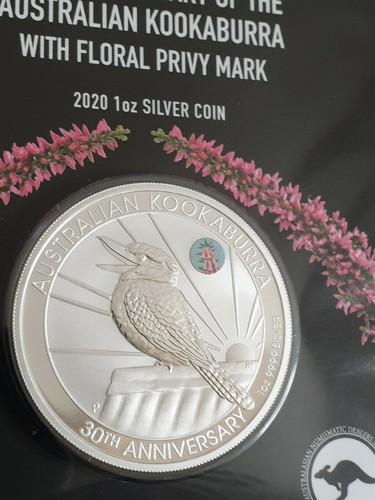 😱2020ANDA 1ozAg MELBOURNE 30th Anniversary Of Kookaburra with floral Privy😱 - Picture 5 of 9