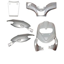 KIT CARENE CARENA PLASTICHE SCOCCHE GILERA STALKER ARGENTO LUCIDO VERNICIATO 5PZ