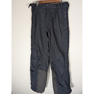 Montbell Mens Medium Gore Tex Waterproof Pants Black Full Side Zip Nylon