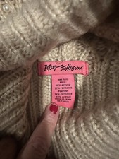 Betsey Johnson Scarf  Headband Knit Set Pearly Orbit Blush Color