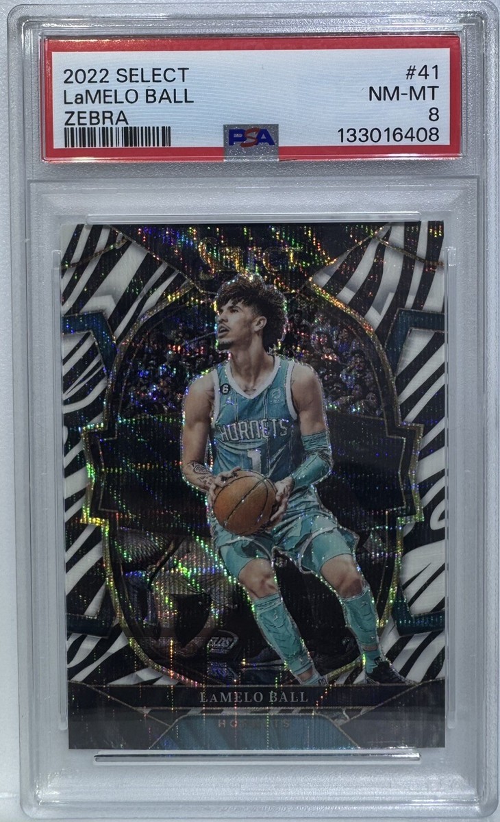 2022 Panini Select Lamelo Ball Zebra Prizm PSA 8 | eBay