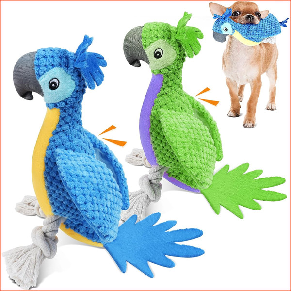 Hundespielzeug PlüSch Quietschend 2 StüCk Interaktiv FüR GroßE Und Kleine Hunde-image