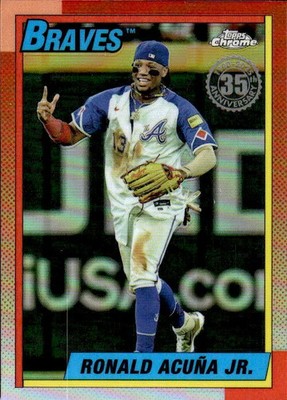 2025 Topps Chrome 1990 Topps Baseball 35th Anniversary Ronald Acuña Jr. #90CB-2