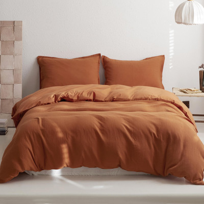 Simple&Opulence Musselin Einzel Bettbezug Set, 100 % Baumwolle Ultra Weich und