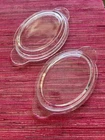2 Vintage Pyrex P-14-C Small Oval Replacement Lids For Grab It Casserole Dishes