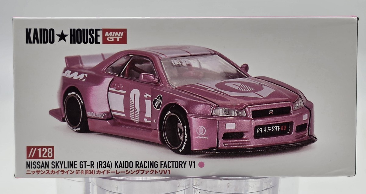 KAIDO HOUSE 1:64 PINK NISSAN SKYLINE GT-R R34 KAIDO RACING V1 OPEN
