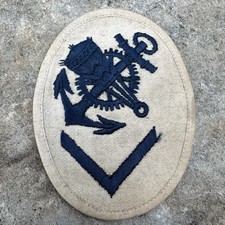 ORIGINAL WWII German Navy Kriegsmarine Blocking Weapons Mechanic NCO Trade Badge