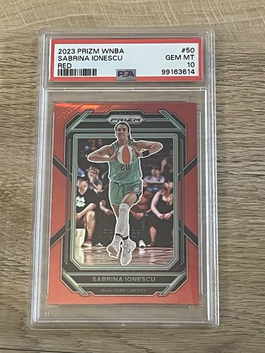 2023 WNBA Panini Prizm #50 Sabrina Ionescu Red /199 New York Liberty 🔥 PSA 10