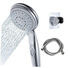 High Pressure RV Shower Head w/Hose - 5-Spray RV Shower Head Kit Chrome