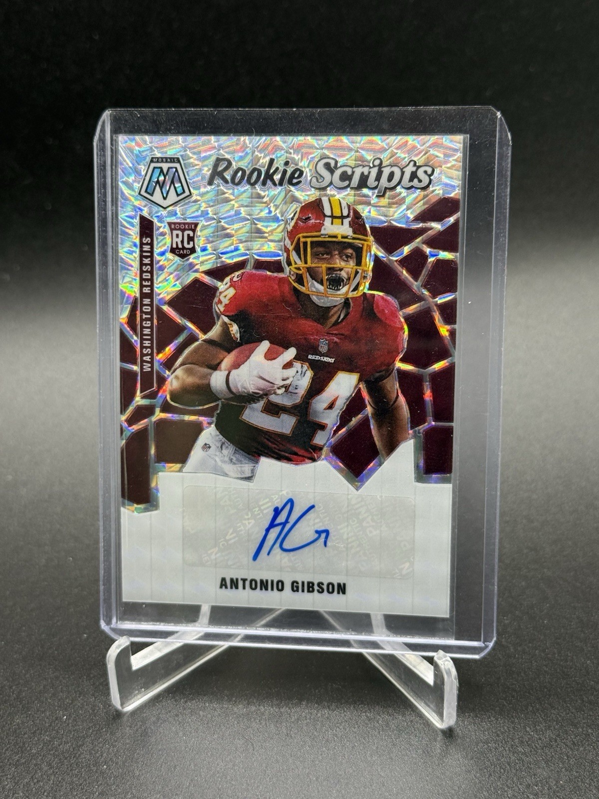 2020 Mosaic Antonio Gibson Rookie Scripts RC Rookie Auto #RS27 Redskins 🔥