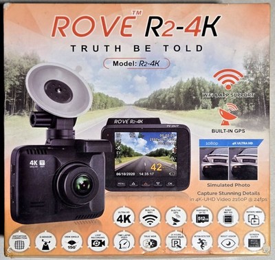 Rove R2-4K Dash Cam Ultra HD 2160P Camera Wi-Fi & GPS