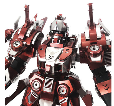 Crimson Vanguard Mech Warrior Metall Modellbausatz - 3D Zum Selbermachen Lasergeschnitten Roboter Puzzle