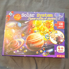 OSBOO Space Solar System Jigsaw Puzzle 100 Pieces Ages 4 Cardboard