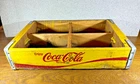 Vintage Coca-Cola Wooden Yellow Coke Crate w/Metal Bands Newport News VA