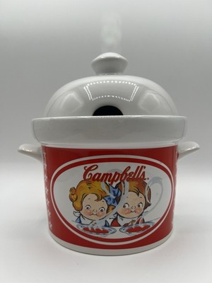 Campbell Soup Kids Cookie Jar Tureen W Lid Ceramic Missing Ladle Vintage