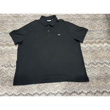 Lacoste Regular Fit Black Polo/Collar Shirt Men  s Size FR 8 US 3XL  