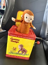 Curious George Jack-in-the-Box Toy Yellow Red
