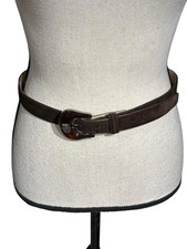 Vintage Judith Jack Marcasite Tortoise Shell Belt Buckle Brown Suede Belt M USA