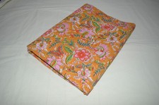 NO TARRIF CHARGES 100 ZK 201 Hand Block 5 Yard Fabric Floral Print 100 Cotton