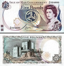 Isle of Man 5 Pounds 1983, UNC, REPLACEMENT, P-41br, Prefix Z