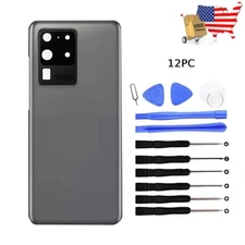 Rear Door Glass Back Battery Cover For Samsung Galaxy S20 Ultra 5G G988 Gray