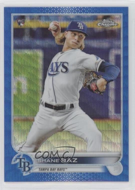 2022 Topps Chrome Blue Wave Refractor 67/75 Shane Baz #201 Rookie RC 16rl