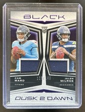 2025 Panini Black Jalen Milroe Cam Ward Dusk 2 Dawn RC Jersey Royal #/149