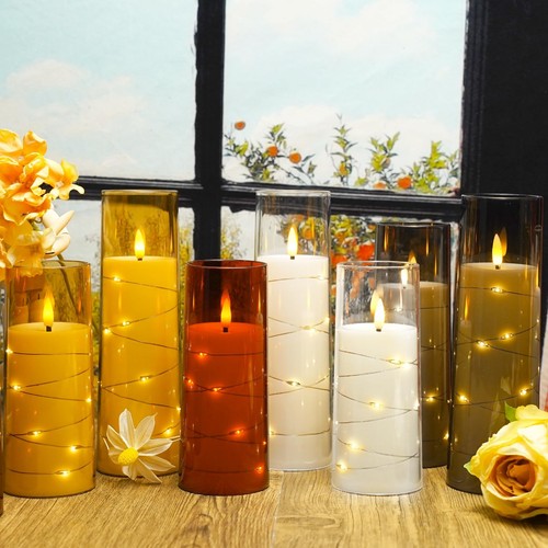 Flickering Flameless LED Candles,Battery Operated Candles 9 Pcs with Embedded... - Picture 6 of 6