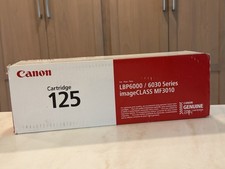 Canon Genuine 125 Black Standard Toner Cartridge Open Box