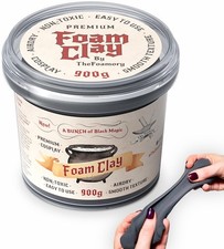 Black Cosplay Foam Clay 900g High Density Air Dry Craft Clay