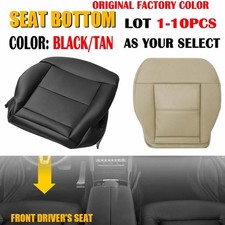 Leather Driver Bottom Seat Cover Black/Tan Fo...