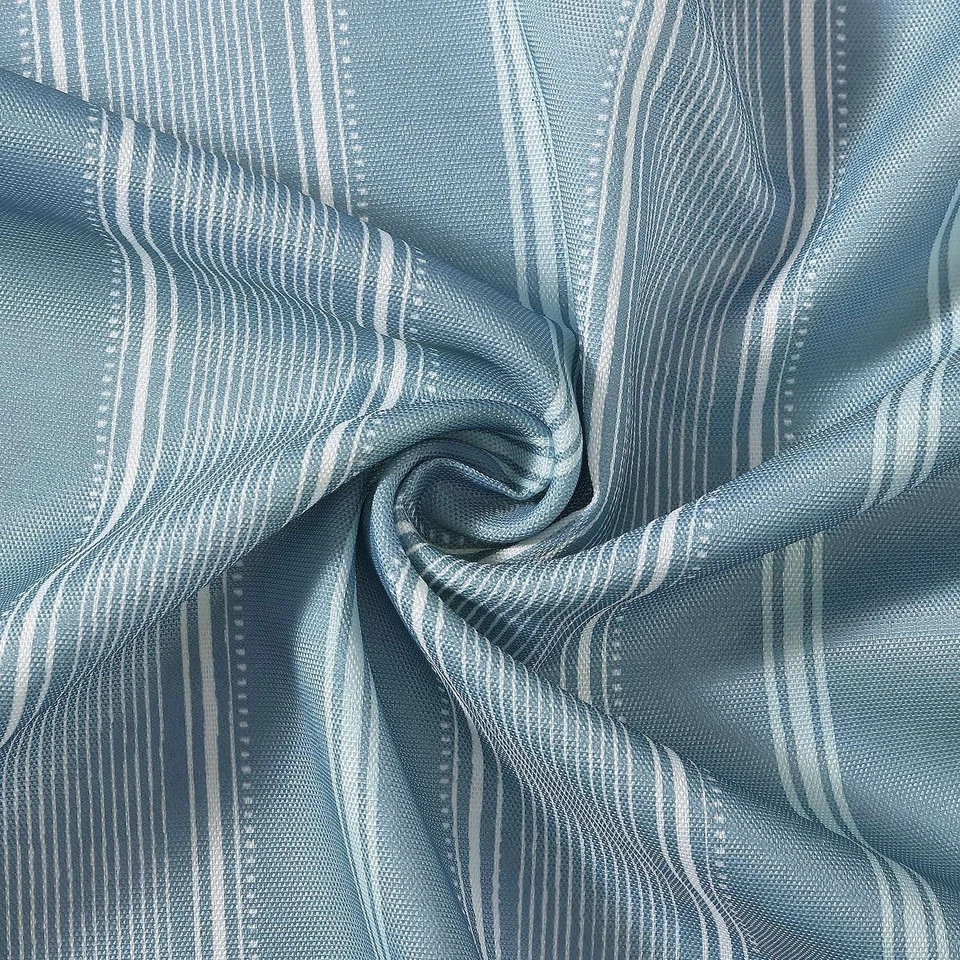 Laura Ashley Easy-Care Tablecloth Heacham Stripe Denim Seats 8-10 60 x 102" NEW - Image 3 of 4