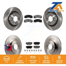 Disc Brake Rotors Semi-Metallic Pad Front Rear Kit For Mitsubishi Outlander PHEV