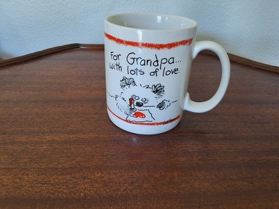Vintage Hallmark Shoebox Greetings 12-oz Mug - For Grandpa with lots of love
