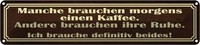 Blechschild 10X46 Cm Manche Brauchen Morgens Kaffee Spruch Zitat Deko Geschenk M