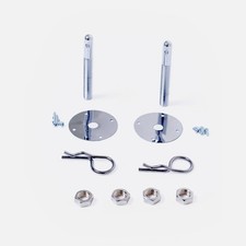 RPC Hood Pin R4051; Hood Pin Set, Chrome Steel, Hair Pin Style, 1/2 in. x 4 in.