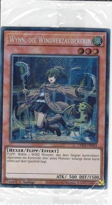 Yu-Gi-Oh CH02-DE003 Wynn, die WindverzaubererinNM/Mint Deutsch Secret Rare