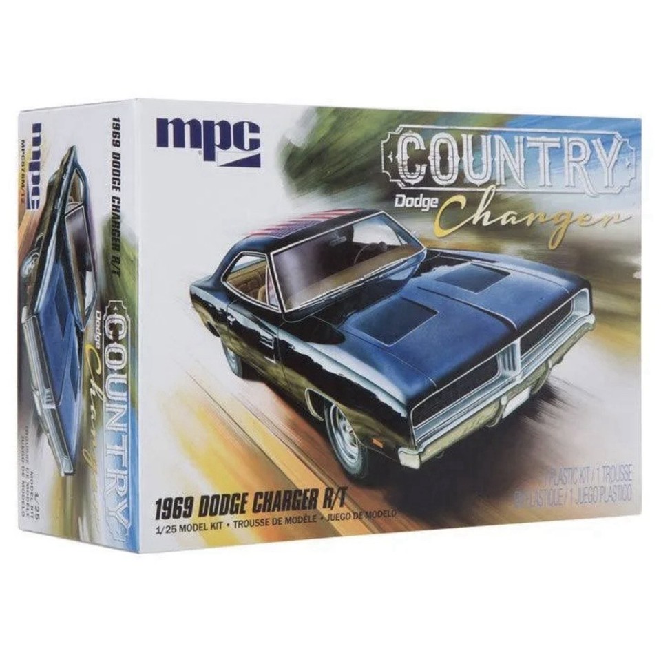 MPC Country 1969 Dodge Charger R/T 1:25 Plastic Model Car kit | eBay