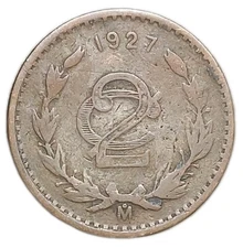 1927 MEXICO 2 Centavos Old Coin KM 419