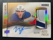 23-24 Premier Hockey Acetate Rookie Auto Patch Horizontal Gold Matt Savoie #/25