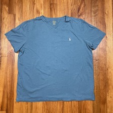 Polo Ralph Lauren V Neck T Shirt Mens XL Classic Cotton Preppy Green