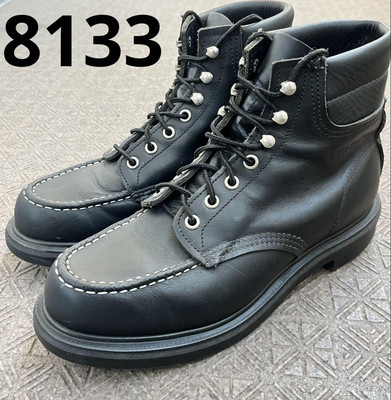 Red Wing Boots 8133 Supersole US:8E Leather Black From Japan Red Wing Boots 8133 Supersole US:8E Leather Black From Japan